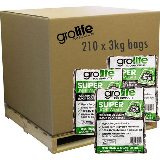 Grolife Eco Pebbles - Black - Pallet (210)